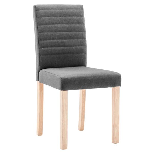 vidaXL Chaises &agrave; manger lot de 2 gris fonc&eacute; tissu