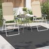 vidaXL Tapis de surface Carr&eacute; HUARTE Anthracite 120 x 120 cm Polyester
