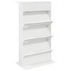 vidaXL &Eacute;tag&egrave;re &agrave; magazines Blanc 70 x 41 x 126 cm Bois d'ing&eacute;nierie