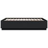 vidaXL Cadre de lit avec LED sans matelas noir 135x190 cm