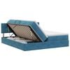 vidaXL Lit de Rangement avec t&ecirc;te de lit 2 pc Bleu fonc&eacute;