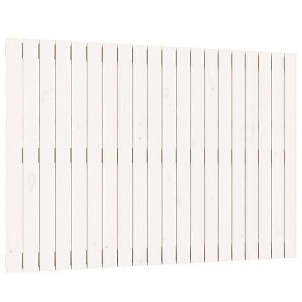 vidaXL T&ecirc;te de lit murale Blanc 127,5x3x90 cm Bois massif de pin