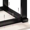 vidaXL Pieds de table &agrave; manger cadre en O 160x80x73 cm acier
