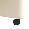 vidaXL Chaises de Salle &agrave; Manger avec Roues 2 pcs Cr&egrave;me Faux cuir