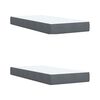 vidaXL Sommier &agrave; lattes de lit et matelas Gris fonc&eacute; 200x200cm Velours