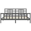 vidaXL Cadre de lit sans matelas gris 200x200 cm bois massif de pin