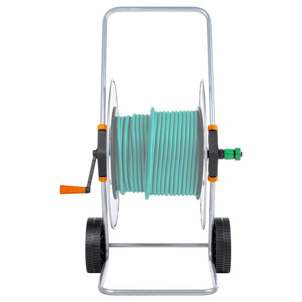 vidaXL Chariot d'enrouleur de tuyau de 110 m 1/2" ou 80 m 3/4" acier