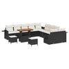 vidaXL Ensemble de canap&eacute; de jardin 13 pcs Noir polyrotin