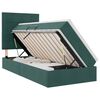 vidaXL Lit avec rangement et matelas Vert fonc&eacute; 90 x 190 cm Velours