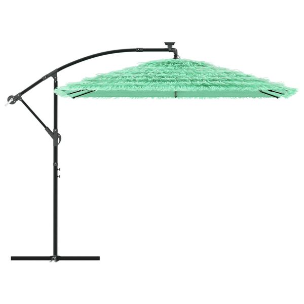 vidaXL Parasol de jardin avec m&acirc;t en acier vert 269x269x235 cm