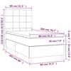 vidaXL Sommier &agrave; lattes de lit et matelas et LED Bleu 80x200cm Tissu