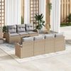 vidaXL Ensemble de canap&eacute; de jardin Beige 55 x 55 x 37 cm polyrotin
