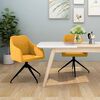 vidaXL Chaises &agrave; manger lot de 2 Jaune moutarde Velours