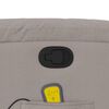 vidaXL Fauteuil inclinable de massage Taupe Tissu
