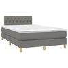 vidaXL Sommier &agrave; lattes de lit avec matelas Gris fonc&eacute; 120x200cm Tissu