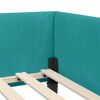 vidaXL Cadre de lit d'angle avec t&ecirc;te de lit Turquoise 100 cm x 200 cm