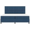 vidaXL Lit &agrave; ressorts avec matelas Bleu 200 x 200 cm tissu