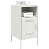 vidaXL Table de chevet blanc 36x39x68 cm acier