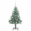 vidaXL Arbre de Noël artificiel floconné de neige avec lumière LED