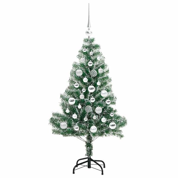 vidaXL Arbre de Noël artificiel floconné de neige avec lumière LED