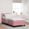 vidaXL Lit &agrave; ressort LED avec matelas Rose 120 x 190 cm Velours