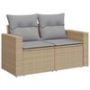 vidaXL Ensemble de canap&eacute; de jardin avec coussin 8 pcs Beige polyrotin