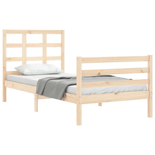 vidaXL Cadre de lit sans matelas 100x200 cm bois massif