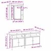 vidaXL Meubles de salle de bain 3 pcs Marron Bois d'ing&eacute;nierie