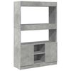 vidaXL Buffet haut gris b&eacute;ton 92x33x140 cm bois d'ing&eacute;nierie