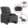 vidaXL Fauteuil inclinable &eacute;lectrique gris fonc&eacute; tissu