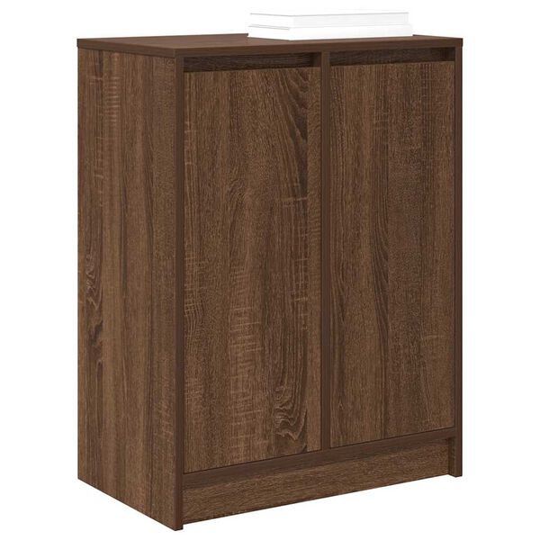 vidaXL Armoire à chaussures chêne marron 57x34x76 cm bois d'ingénierie