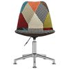 vidaXL Chaises pivotantes &agrave; manger lot de 2 Patchwork tissu