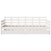 vidaXL Lit de jour et tiroirs sans matelas blanc 90x200 cm bois massif