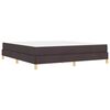 vidaXL Lit &agrave; ressorts avec matelas Marron fonc&eacute; 180 x 200 cm tissu
