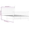 vidaXL Cadre de lit m&eacute;tal sans matelas avec pied de lit noir 107x203cm