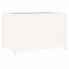 vidaXL Lit sur&eacute;lev&eacute; de jardin blanc 119,5x82,5x78cm bois de pin massif