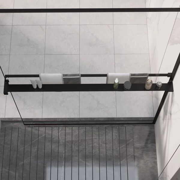 vidaXL &Eacute;tag&egrave;re de douche de paroi de douche &agrave; l'italienne Noir 118 cm