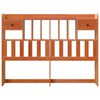 vidaXL T&ecirc;te de lit avec rangement cire marron 150cm bois massif de pin