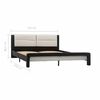 vidaXL Cadre de lit Noir 218 x 132 x 86,5 cm Simili cuir