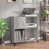 vidaXL Armoire &agrave; disques sonoma gris 84,5x38x89 cm bois d'ing&eacute;nierie