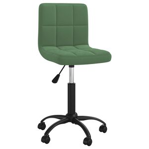 vidaXL Chaise pivotante de bureau Vert fonc&eacute; Velours