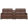vidaXL Fauteuil inclinable et porte-gobelet 4 places marron similicuir
