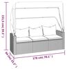vidaXL Salon de jardin 4 pcs avec coussins gris r&eacute;sine tress&eacute;e