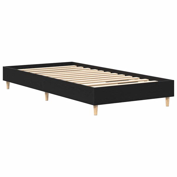 vidaXL Cadre de lit Chêne noir 90 x 190 cm Bois d'ingénierie