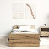 vidaXL Cadre de lit sans matelas ch&ecirc;ne artisanal 100x200 cm
