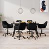 vidaXL Chaises pivotantes &agrave; manger lot de 6 Noir Velours