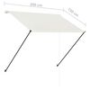 vidaXL Auvent r&eacute;tractable avec LED 200x150 cm Cr&egrave;me