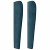 vidaXL T&ecirc;te de lit avec oreilles Bleu fonc&eacute; 103x23x118/128 cm Velours