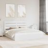 vidaXL Lit de Rangement Blanc 200 x 200 cm Bois d'ing&eacute;nierie
