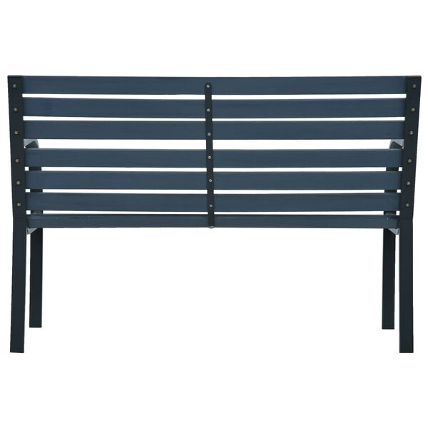 vidaXL Banc de jardin Gris 112 cm Bois de sapin massif